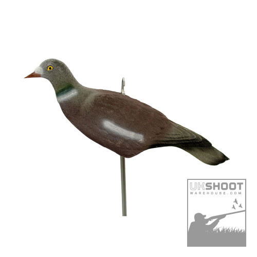 Premium Flocked Pigeon Shell Decoys with Spring Sticks (Pack of 6) UK